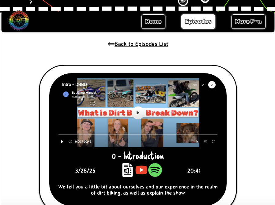 site main page with black background, checkered navbar, color wheel, black and white buttons