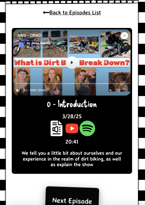 site main page with black background, checkered navbar, color wheel, black and white buttons